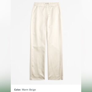 Abercrombie High Rise Tailored Straight Satin Pant
